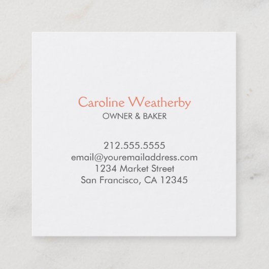 LaagCake Vierkante Visitekaartje (Achterkant)