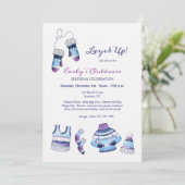 Laagjes aan voor een verjaardagsfeestje met buiten kaart (Staand voorkant)