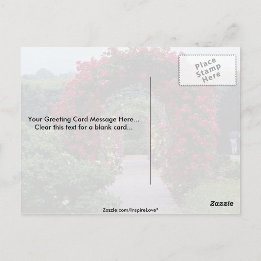 Laagklimkernen voor Rozen Briefkaart (Achterkant)