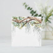 Laagland aquarel uitnodiging (Staand voorkant)