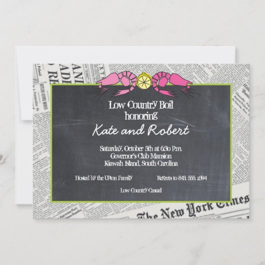 Laagland Boil Newsprint Uitnodiging (Voorkant)