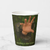 Laagland en hoge plaatsen papieren bekers (Achterkant)