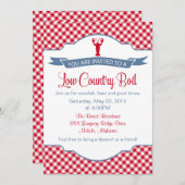 Laaglandboil, Crawfish, Crab BBQ-uitnodiging Kaart (Voorkant / Achterkant)