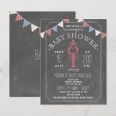 Laaglandenkruil Co. Ed Unisex Baby shower Kaart (Voorkant / Achterkant)