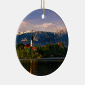 Laagmeer bij zonsondergang keramisch ornament (Rechts)