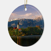 Laagmeer bij zonsondergang keramisch ornament (Links)