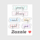 Laagnaamkoppen 1e helft (jan tot juni) sticker (Vel)