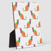 Laagpoly Cat Silhouette Pattern Fotoplaat (Zijkant)