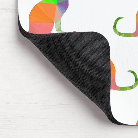 Laagpoly Cat Silhouette Pattern Muismat (Hoek)