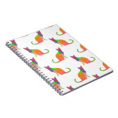 Laagpoly Cat Silhouette Pattern Notitieboek (Rechterzijde)