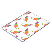 Laagpoly Cat Silhouette Pattern Notitieboek (Linkerzijde)