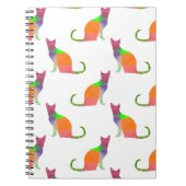 Laagpoly Cat Silhouette Pattern Notitieboek (Voorkant)