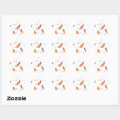 Laagpoly Cat Silhouette Pattern Ster Sticker (Vel)