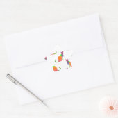 Laagpoly Cat Silhouette Pattern Ster Sticker (Envelop)