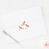 Laagpoly Cat Silhouette Pattern Sticker (Envelop)