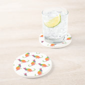 Laagpoly Cat Silhouette Pattern Zandsteen Onderzetter (Zijkant)