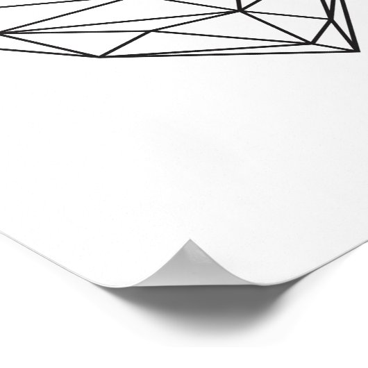 Laagpoly hart poster (Hoek)