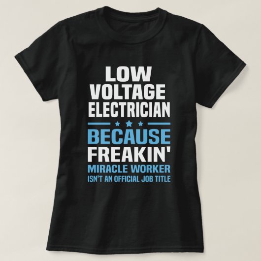 laagspanningselektricien t-shirt (Design voorkant)