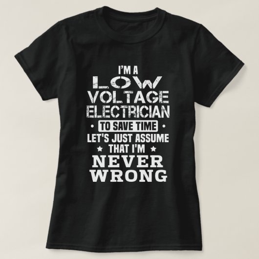 laagspanningselektricien t-shirt (Design voorkant)