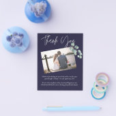 LAAGST GEPRIJSD Navy Witte Salie Eucalyptus Bedank Flyer (Enkel)