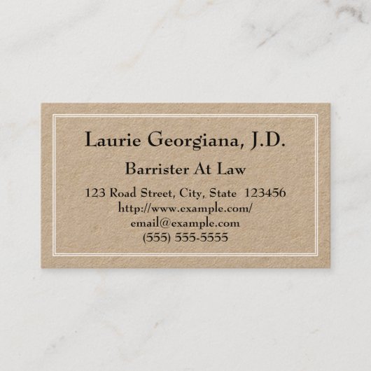 Laagste barrière bij het Visitekaartje van de wet (Voorkant)