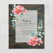 LAAGSTE BEGROTING Rood Floral Eucalyptus WEDDING I (Voorkant)