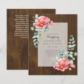 LAAGSTE BEGROTING Rood Floral Eucalyptus WEDDING I (Voorkant / Achterkant)