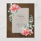 LAAGSTE BEGROTING Rood Floral Eucalyptus WEDDING I (Voorkant)