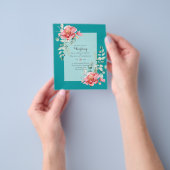 LAAGSTE BEGROTING Rood Floral Eucalyptus WEDDING I Flyer (Hand)