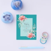 LAAGSTE BEGROTING Rood Floral Eucalyptus WEDDING I Flyer (Enkel)