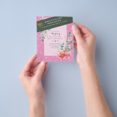 LAAGSTE BEGROTING Rood Floral Eucalyptus WEDDING I Flyer (Hand)