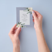 LAAGSTE BEGROTING Witte rozen bruiloft uitnodiging Flyer (Hand)