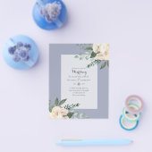 LAAGSTE BEGROTING Witte rozen bruiloft uitnodiging Flyer (Enkel)