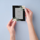 LAAGSTE BEGROTING Witte rozen bruiloft uitnodiging Flyer (Hand)