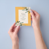 LAAGSTE BEGROTING Witte rozen bruiloft uitnodiging Flyer (Hand)