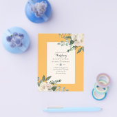 LAAGSTE BEGROTING Witte rozen bruiloft uitnodiging Flyer (Enkel)