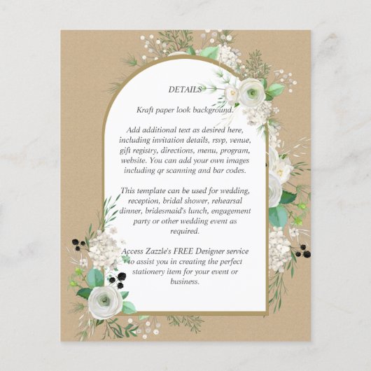 Laagste bruidsrozen die het huwelijk aangaan nodig flyer (Achterkant)