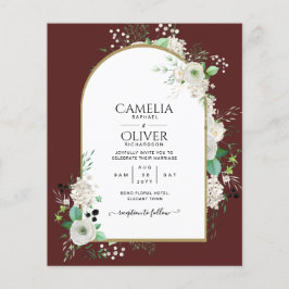 Laagste bruidsrozen die het huwelijk aangaan nodig flyer