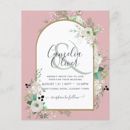 Laagste bruidsrozen die het huwelijk aangaan nodig flyer (Voorkant)