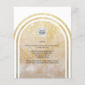 Laagste BUDGET All-in-1 Glitter Gold Marble Weddin Flyer (Achterkant)