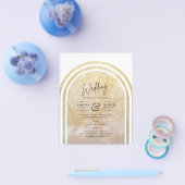 Laagste BUDGET All-in-1 Glitter Gold Marble Weddin Flyer (Enkel)