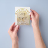 Laagste BUDGET All-in-1 Glitter Gouden Marmer Brui Flyer (Hand)