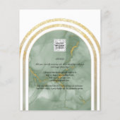 Laagste BUDGET All-in-1 Groen Gouden Marmer Bruilo Flyer (Achterkant)