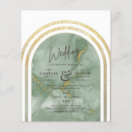 Laagste BUDGET All-in-1 Groen Gouden Marmer Bruilo Flyer