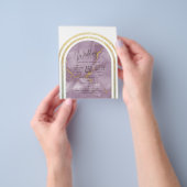 Laagste BUDGET All-in-1 Paarse gouden bruiloft Flyer (Hand)