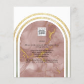 Laagste BUDGET All-in-1 Roze Gouden Marmeren Trouw Flyer (Achterkant)