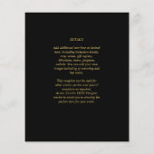 LAAGSTE BUDGET Black Gold MONOCHROME Weddenschap Flyer (Achterkant)
