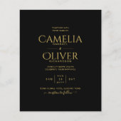LAAGSTE BUDGET Black Gold MONOCHROME Weddenschap Flyer (Voorkant)