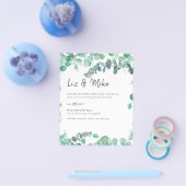Laagste budget bruiloft brochure met eucalyptusbla (Enkel)
