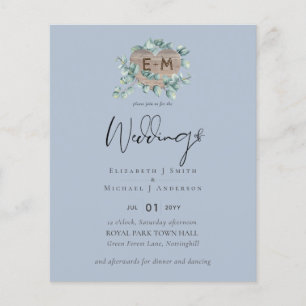 Laagste BUDGET Eucalyptus Greenery Heart Wedding F Flyer